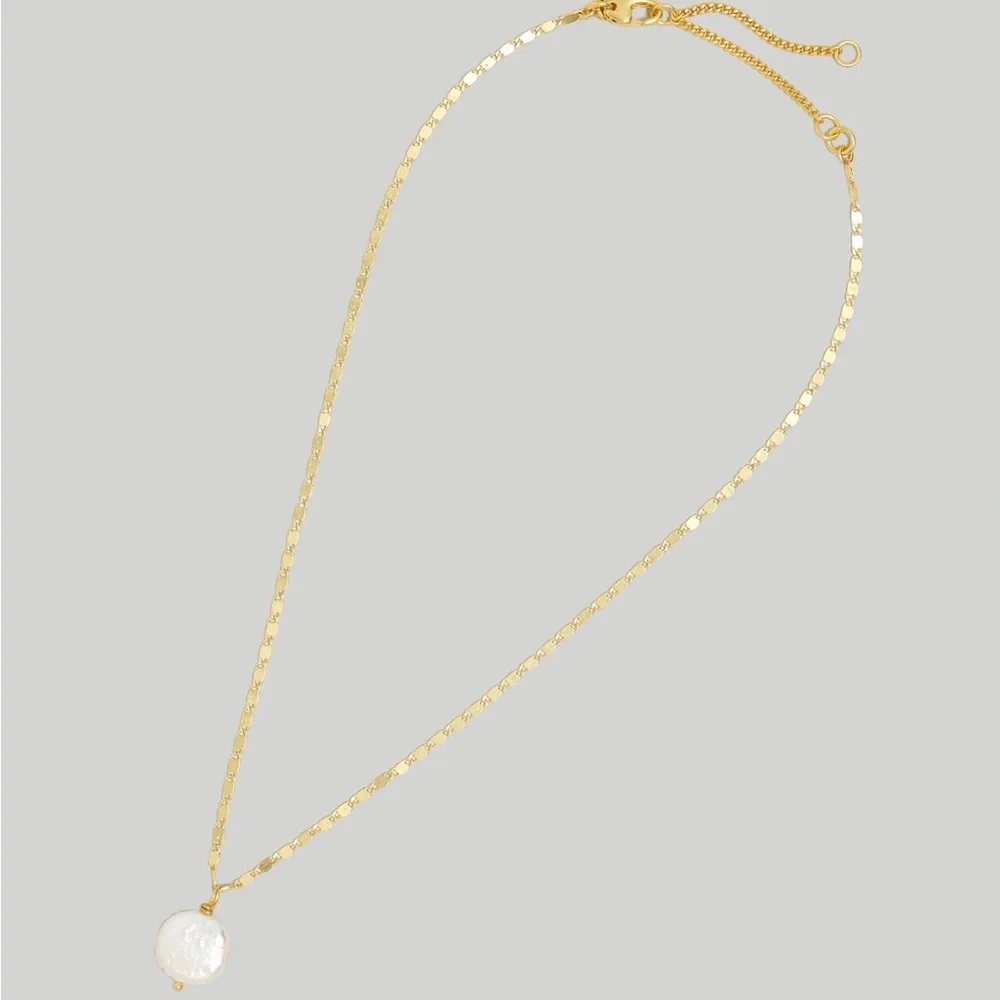 (18)MADEWELL New Casted Pearl Coin Necklace - Picture 3 of 5